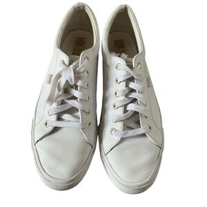 Keds jump kick leather sneaker white leather lace up shoes size 11 WH63681